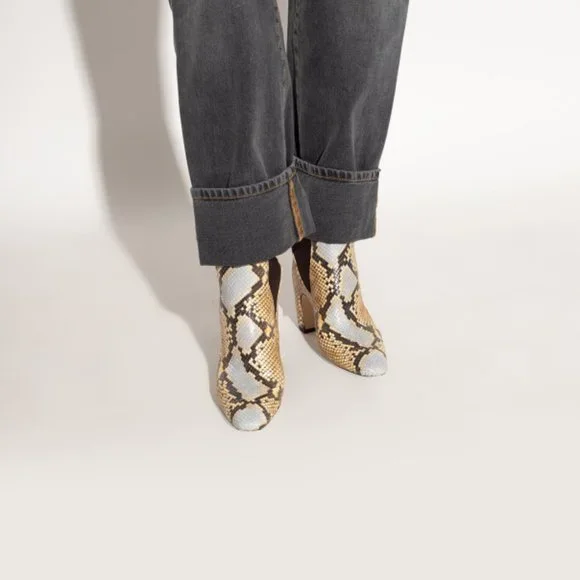 Tory Burch $478 Banana Chelsea Boot Washed Lavender/Dark Brown Sz 7 NIB! - Picture 3 of 8